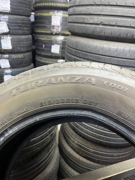 Літні шини 215/60 R16 Bridgstone T001 95V б/в 202977 фото